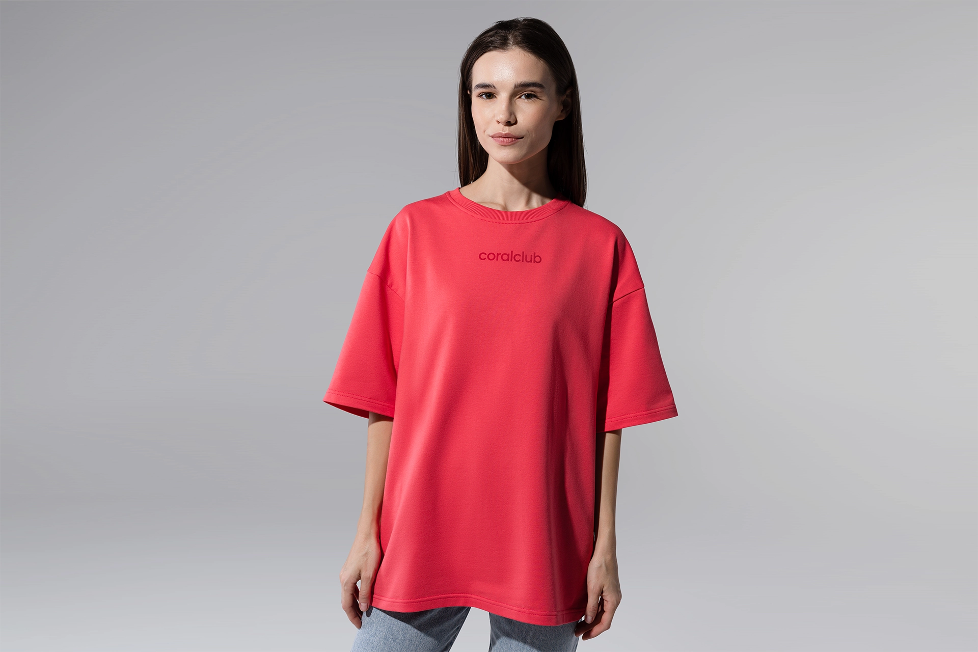 Oversized T-shirt, Coral